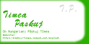 timea paskuj business card