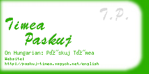 timea paskuj business card